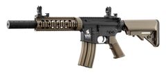 Airsoftowy pistolet maszynowy Lancer Tactical LT-15 M4 Gen2 SD Combo Tan AEG