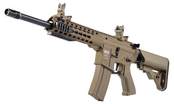 Airsoftowy pistolet maszynowy Tactical LT-19 G2 M4 10“ Proline Keymod full metal mosfet - ETU, Tan AEG