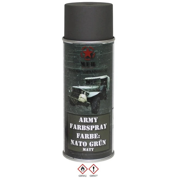 Spray wojskowy MFH 400 ml, kolor NATO GREEN