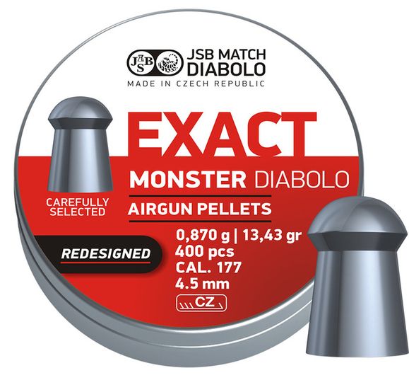 Śrut diabolo JSB Exact Monster Redesigned, kal. 4,52 mm, 400 szt.