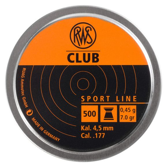 Śrut Diabolo RWS Club, kal. 4,5 mm, 0,45 g.