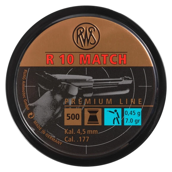 Śrut Diabolo RWS R 10 Match, kal. 4,5 mm, 0,45 g
