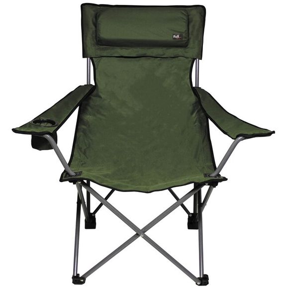 Składane krzesło kempingowe Deluxe, zielone