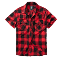 Koszula Brandit Check Sleeve, czerwony czarny