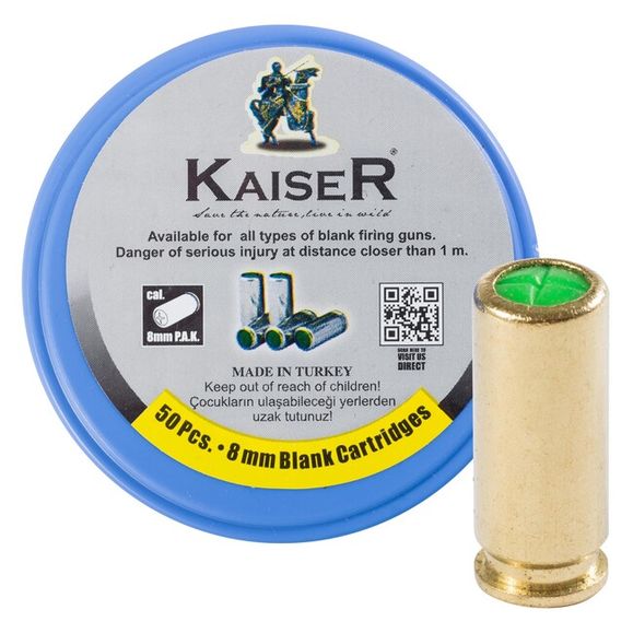 Naboje alarmowe KAISER 8 mm Blank, 50 szt.