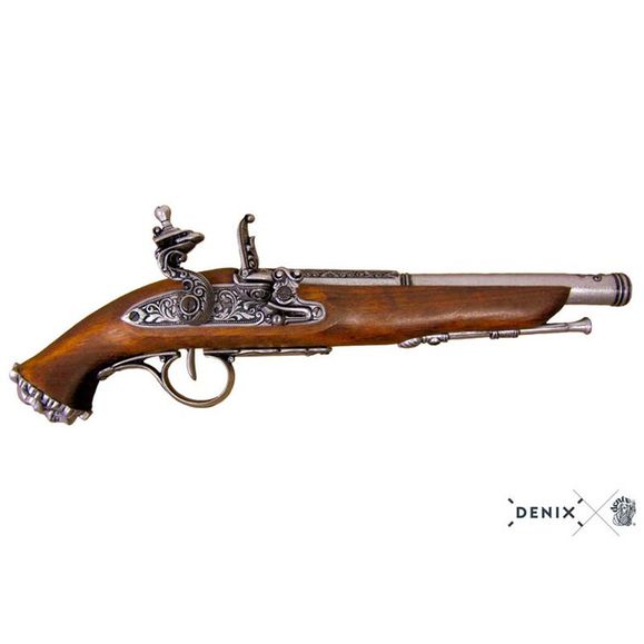 Replika pirackiego pistoletu krzesiwowego, XVIII w.