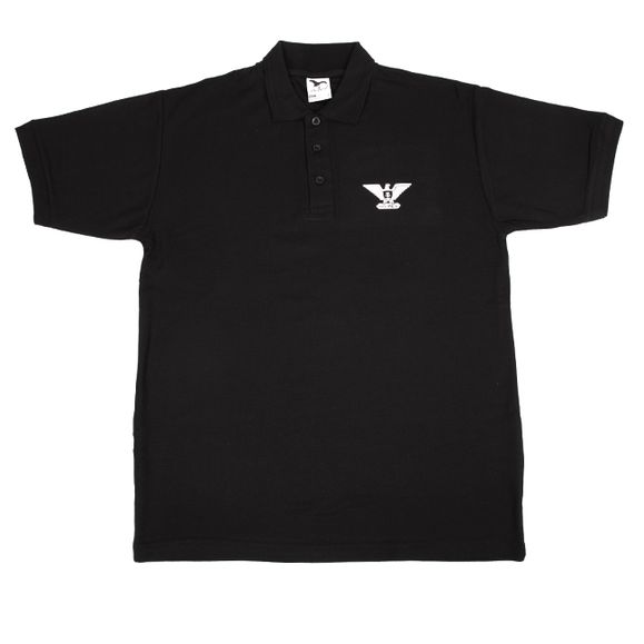 Koszulka z kołnierzykiem Heavy AFG orlica, kolor czarny