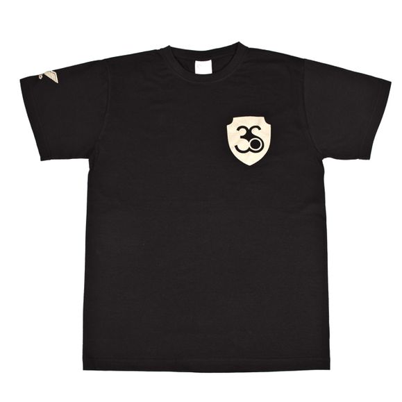 Koszulka męska z krótkim rękawem, kolor czarny, złote logo